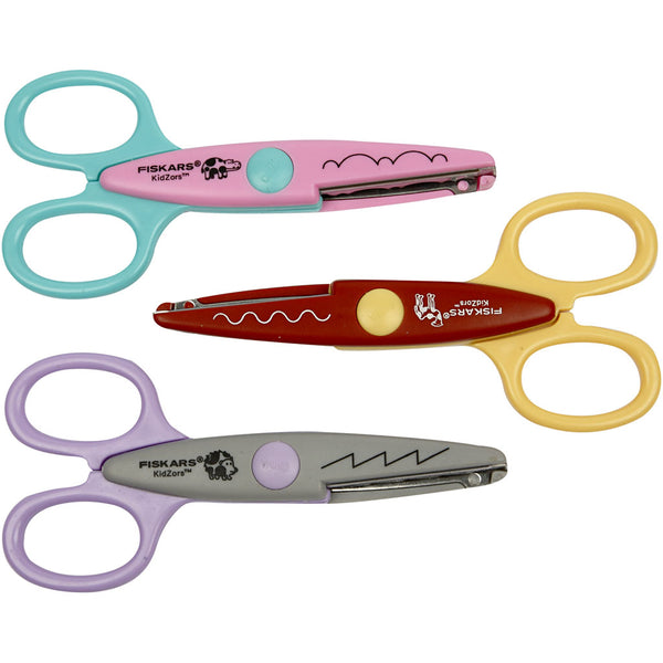 Kidzors™ Mønstersakse, flodhest, kamel og pindsvin, 3 stk./ 1 pk.