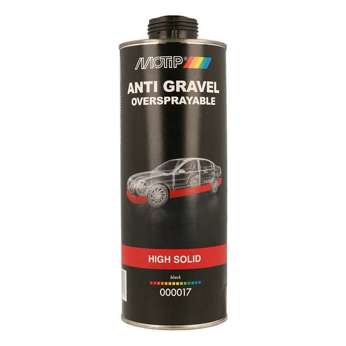 Stenslagsspray sort ekstra fast 1000 ml - Motip