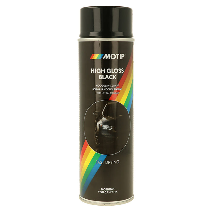 Akryllak sort højglans 500 ml - Motip