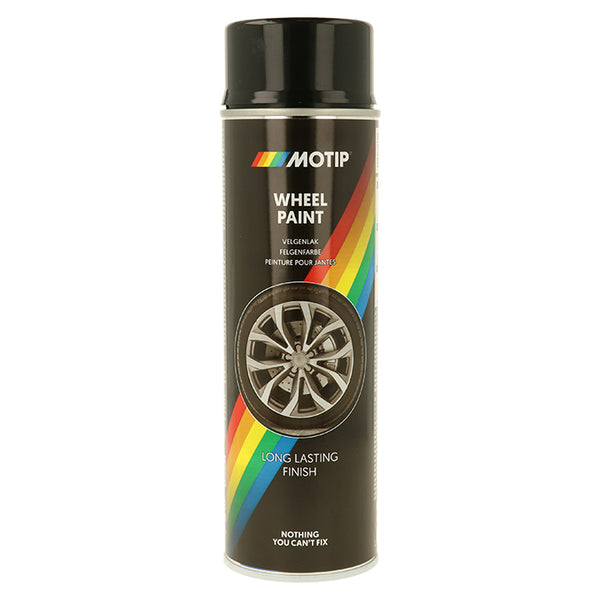 Fælgspray sort højglans 500 ml - Motip