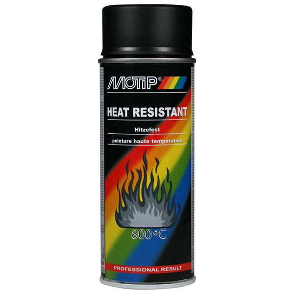 Varmebestandig lak sort 400 ml (op til 800°C) - Motip
