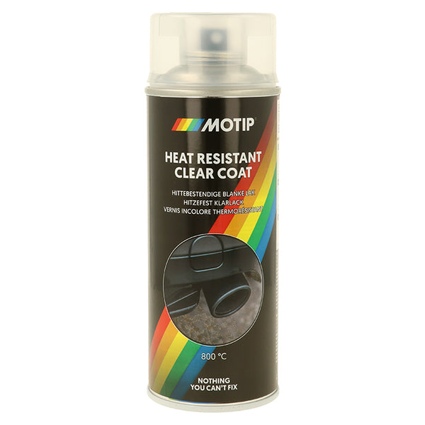 Varmefast klarlak mat 400 ml - varmebestandig op til 800°C, Motip