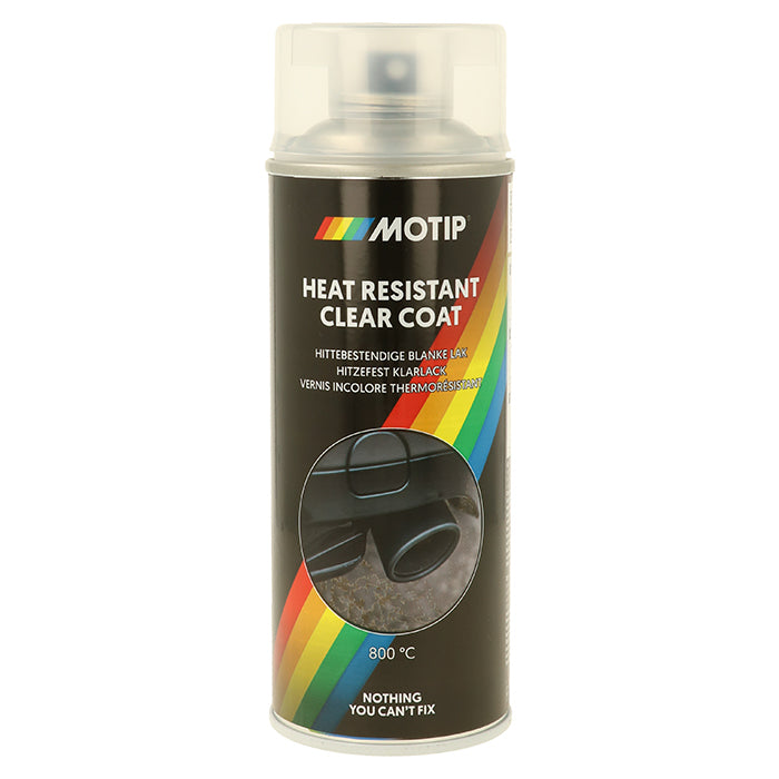 Varmefast klarlak mat 400 ml - varmebestandig op til 800°C, Motip