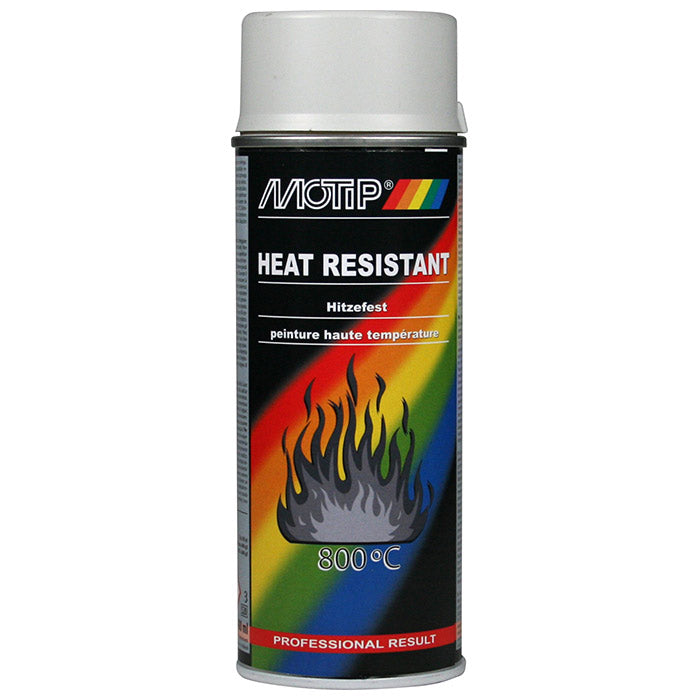 Varmebestandig lak grå 400 ml - tåler op til 800°C, Motip