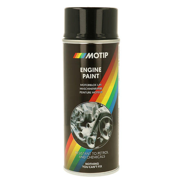 Motormaling 150°C sort spray 400 ml - Motip
