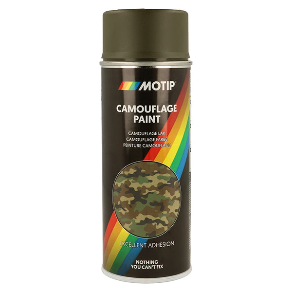 Spraymaling camouflage RAL 6014 400 ml til træ metal plast - Motip