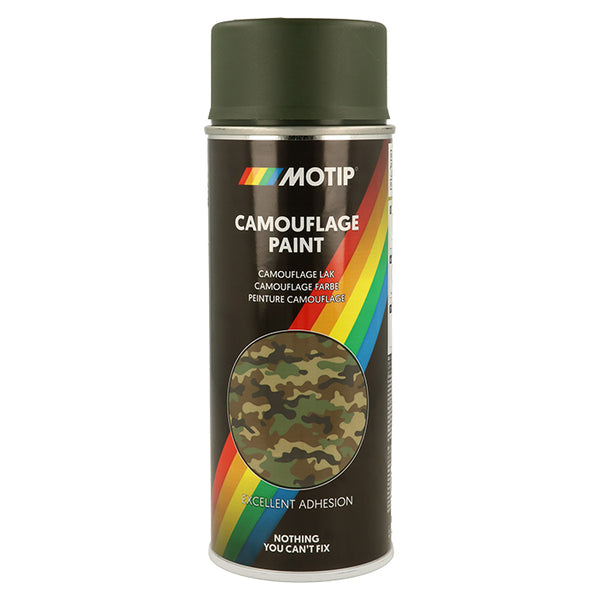 Spraymaling camouflage RAL6006 400 ml til træ metal plast - Motip