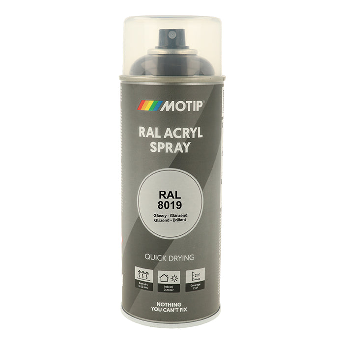 Motip Ral 8019 high gloss grey brown