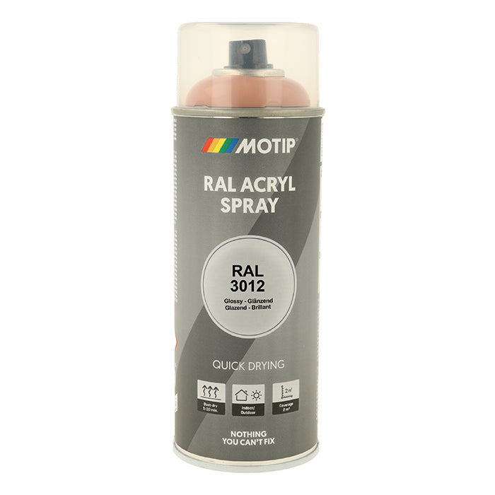 RAL 3012 High Gloss Beige Red Lak til træ & metal - Motip