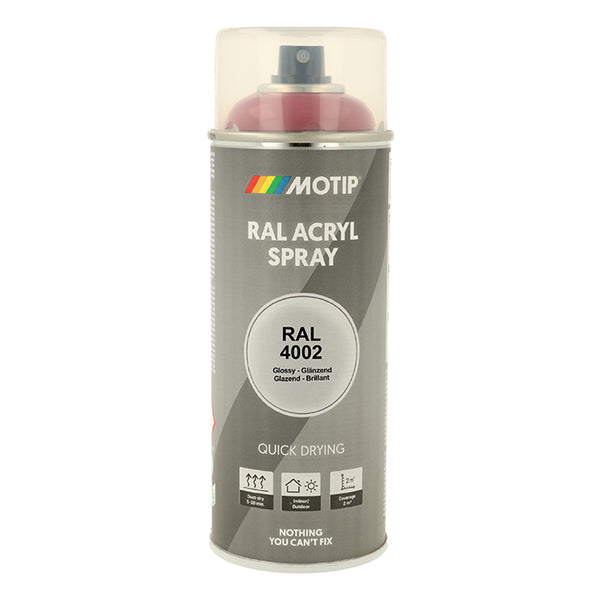 RAL 4002 High Gloss Rødlilla lak til træ og metal - Motip