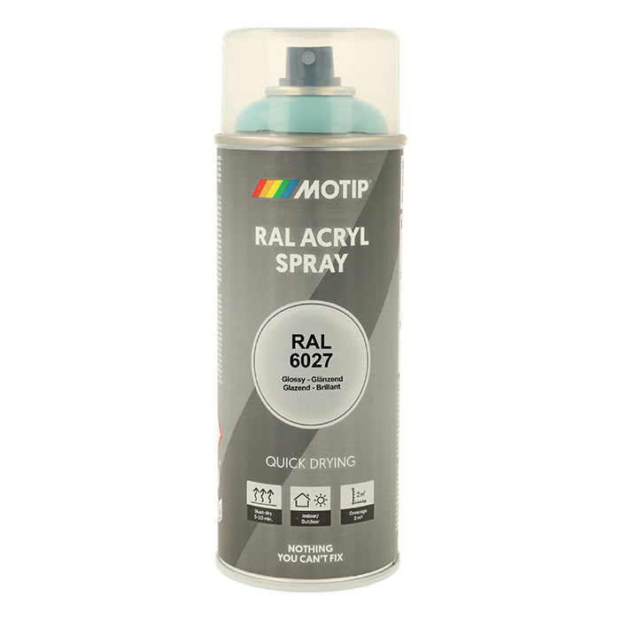 RAL 6027 High Gloss Lys Grøn Spraylak til træ & metal - Motip