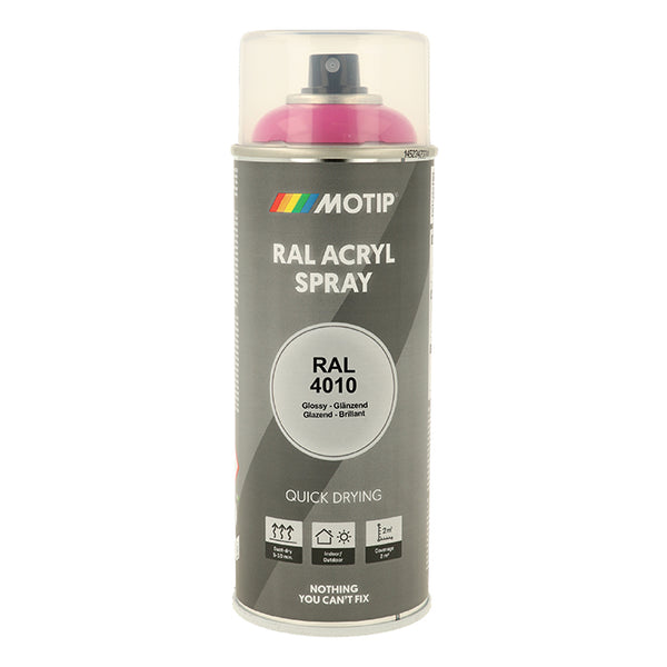 RAL 4010 Telemagenta højglans spraylak til træ og metal - Motip