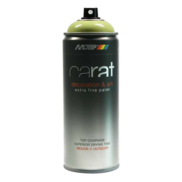 Akryllak spray light green - Motip Carat, holdbar dekorativ lak - Motip