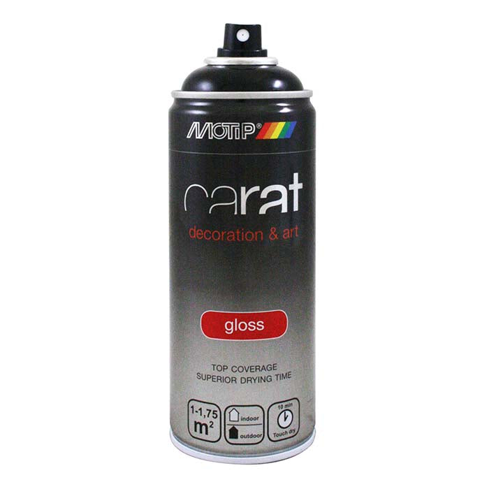 Akryllak jet black spray - Motip Carat