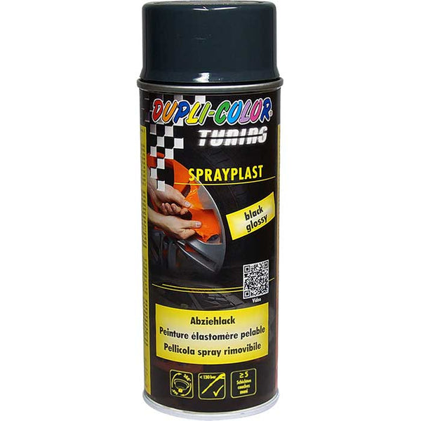 Sprayfolie blanksort 400 ml - sprayable folie til fælge, spejle og plastik - Motip