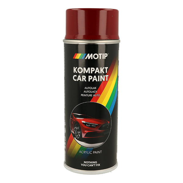 Autoacryl spray 400 ml - bilmaling, høj dækkeevne, original farvekode - Motip