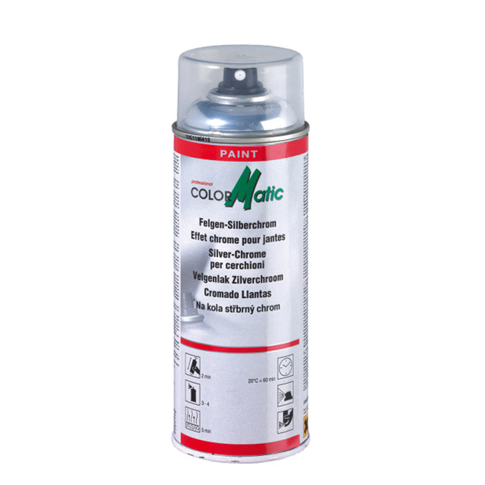 Fælgspray sølvkrom 400 ml - hurtigtørrende, holdbar finish - ColorMatic