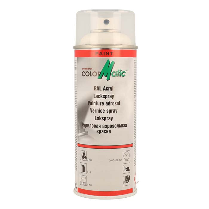 Spraymaling RAL 9010 silkeglans 400 ml - ColorMatic