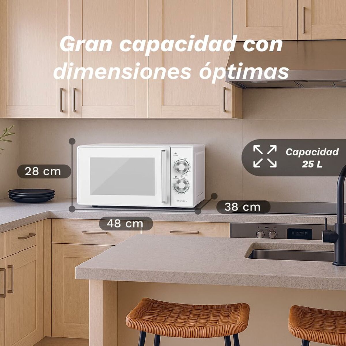 Varmluftsfrituregryde Grunkel Hvid 800 W 25 L