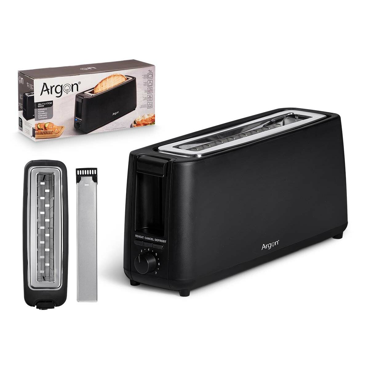 Brødrister Argon Sort 900 W