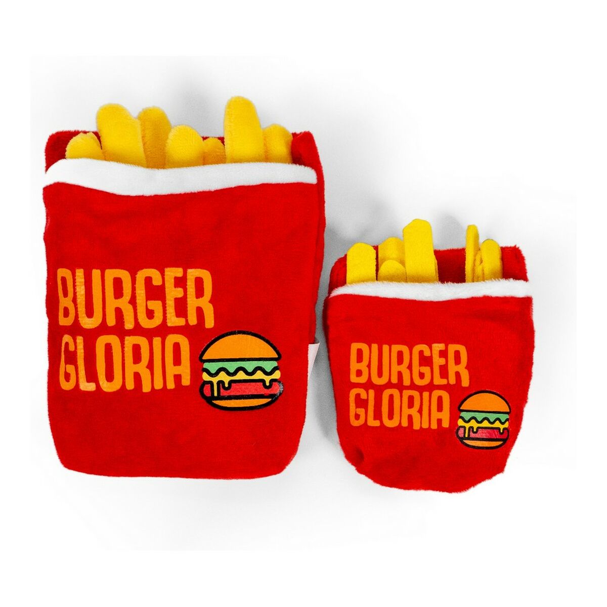 Plush legetøj til hunde Gloria Rød Polyester polypropylen Pomfritter