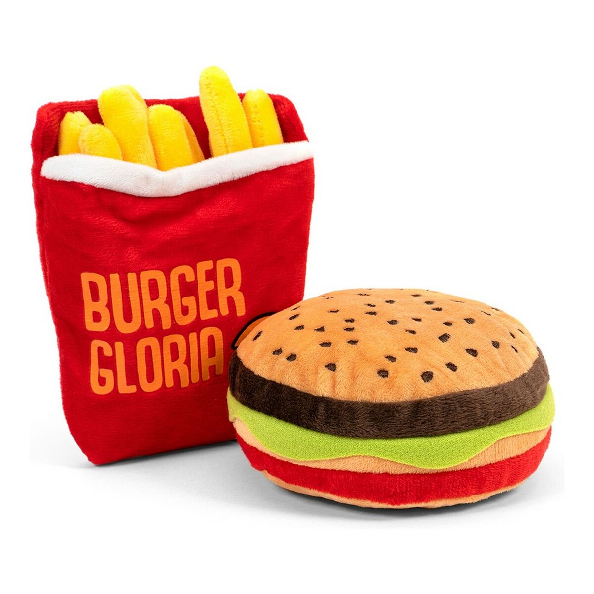 Plush legetøj til hunde Gloria Hamburdog Multifarvet Polyester polypropylen Burger 14 x 6 cm