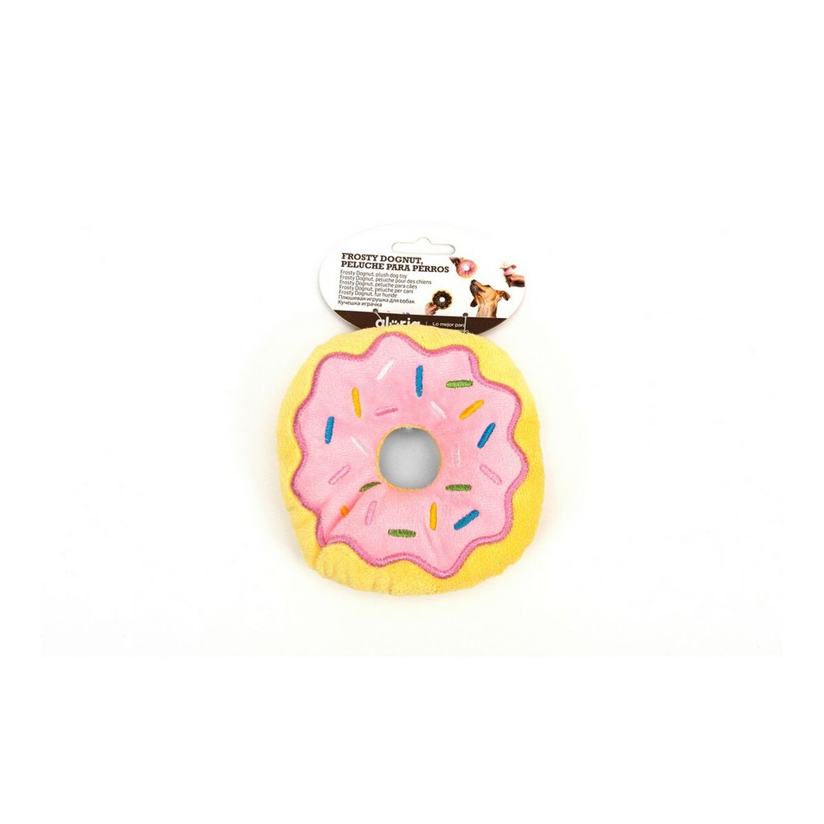 Plush legetøj til hunde Gloria Frosty 3 x 5 x 14 cm Donut Pink