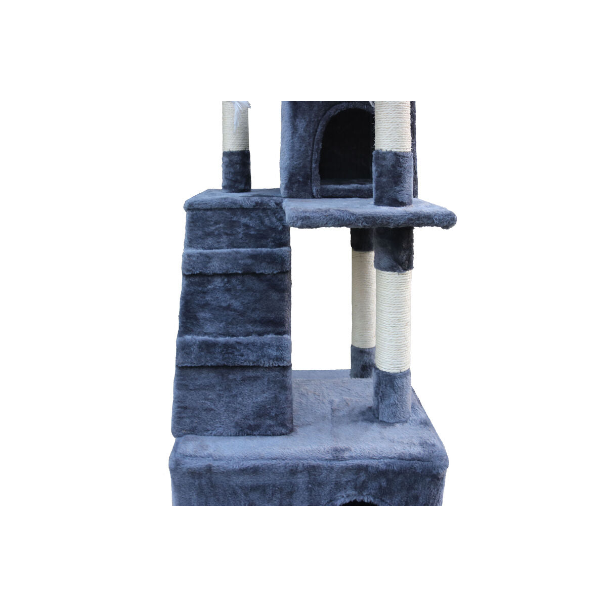 Kradsetræ til katte Gloria Nilo Grå Polyester Træ Papir Plastik Sisal 7,5 cm