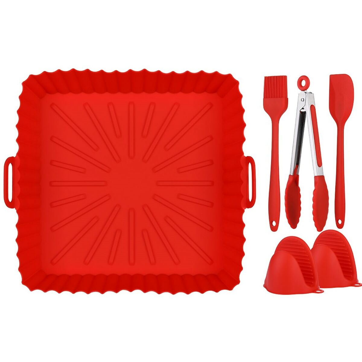 Genanvendelig silikonebakke til airfryer NK NK-HO330024 Silikone