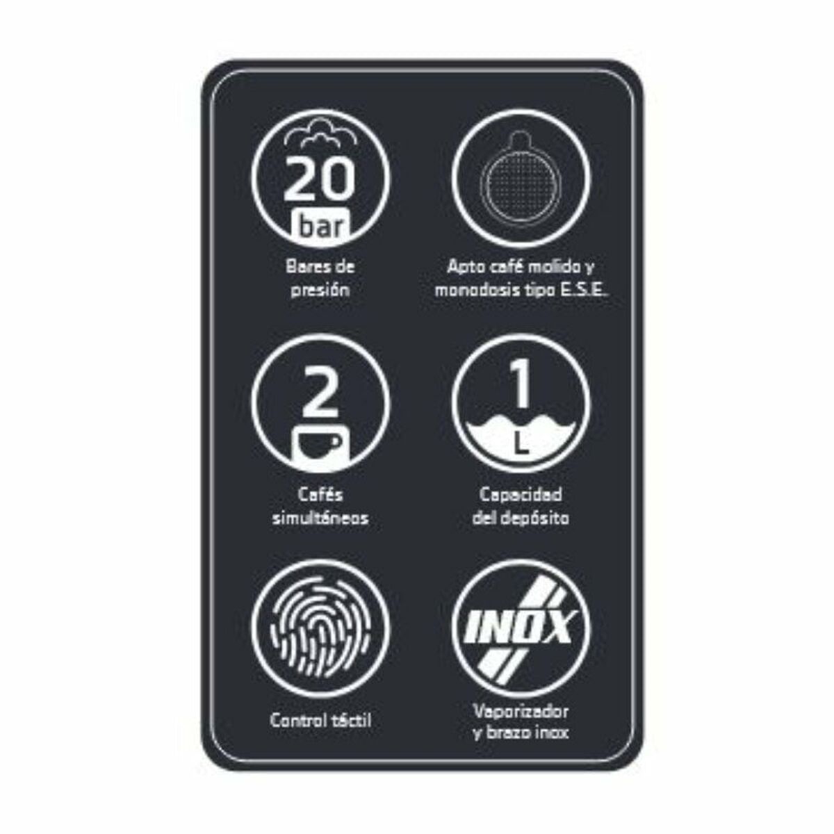 Hurtig manuel kaffemaskine Orbegozo 18309 Sort