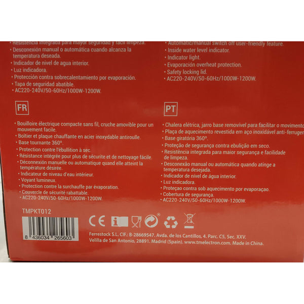 Kedel TM Electron Rustfrit stål 1000 W 1,2 L