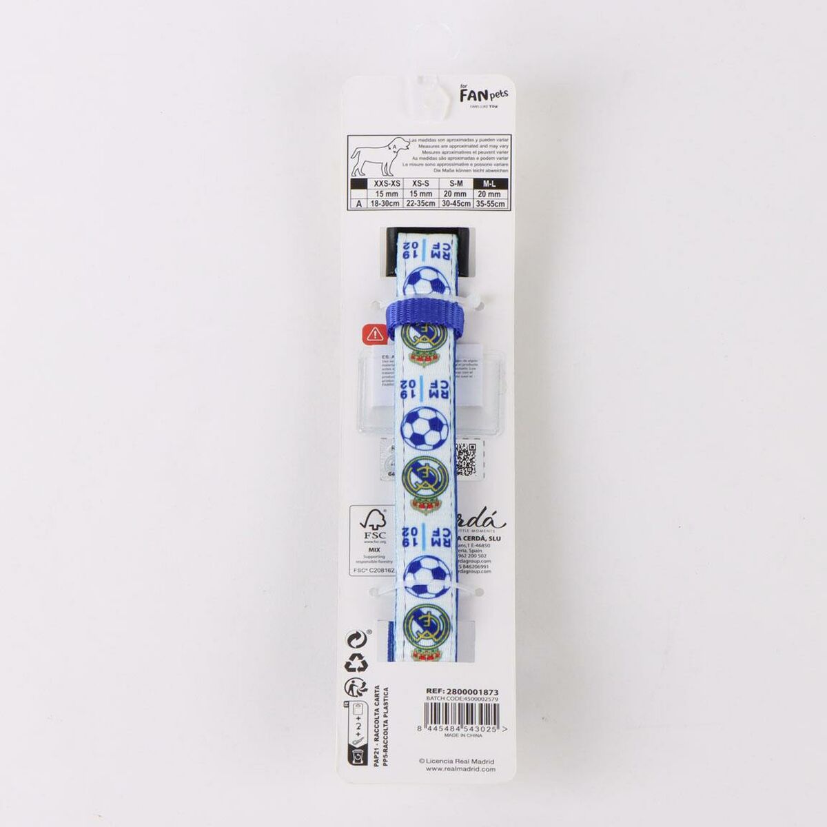 Hundehalsbånd Real Madrid C.F. Blå