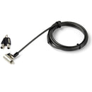 StarTech.com 6.5' (2m) 3-in-1 Universal Laptop Cable Lock, Keyed Laptop/Desktop Security Cable Lock Compatible w/ K-Slot, Nano & Wedge Slot Computer, Anti-Theft Steel Cable Lock w/ Keys - Universal Laptop Lock (LTULOCKKEY) Sikkerhedskabelslås