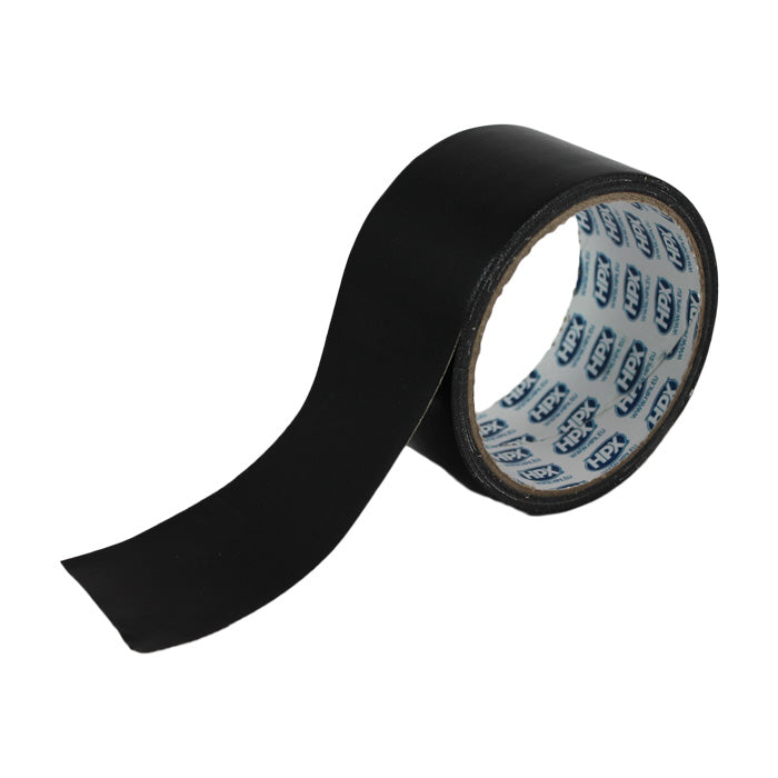 Gaffatape 48 mm x 5 m sort - stærk, vandafvisende, temp. op til 90°C - HPX