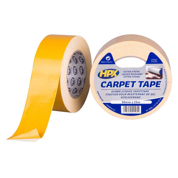 Dobbeltklæbende Tape - hvid, 50mm x 25m - hpx