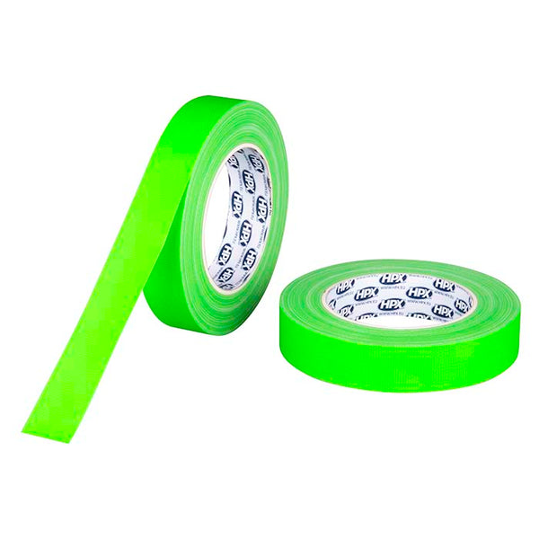 Gaffatape fluo grøn 25 mm x 25 m - HPX