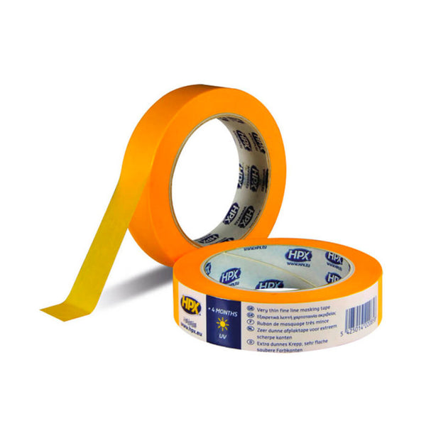 Maskingtape orange 19 mm x 50 m - holdbar, UV- og opløsningsmiddelresistent - HPX
