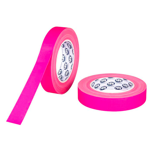 Gaffatape fluo pink 25 mm x 25 m - holdbar, ikke-reflekterende tape - HPX