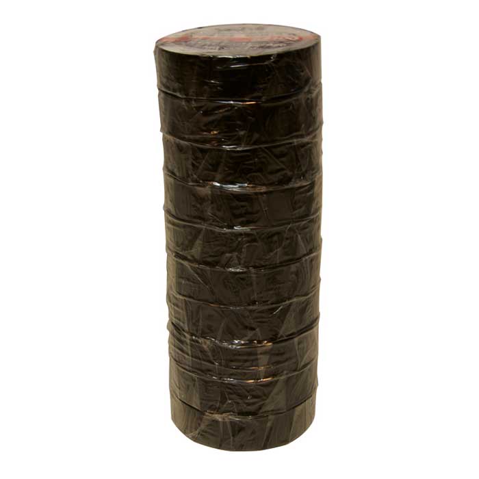 Isolerbånd 19 mm x 33 m 10 stk sort - HPX