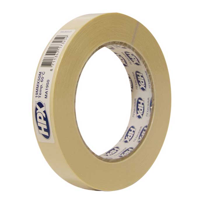Afdækningstape 19mm x 50m, temp. op til 60°C - HPX