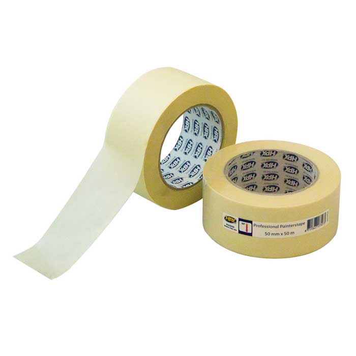 Afdækningstape 50 mm x 50 m, varmebestandig op til 60°C - HPX