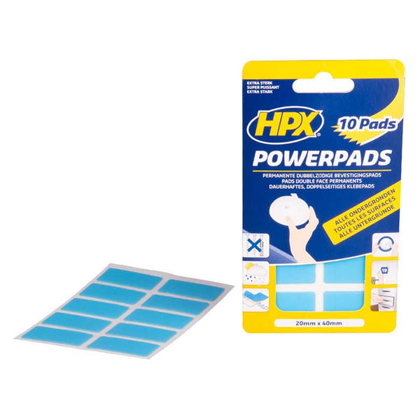 Dobbeltklæbende monteringspads 20x40 mm 10 stk - HPX