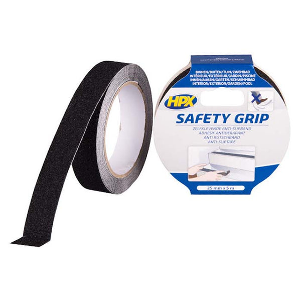 Antiskridbånd 25 mm x 5 m sort - HPX