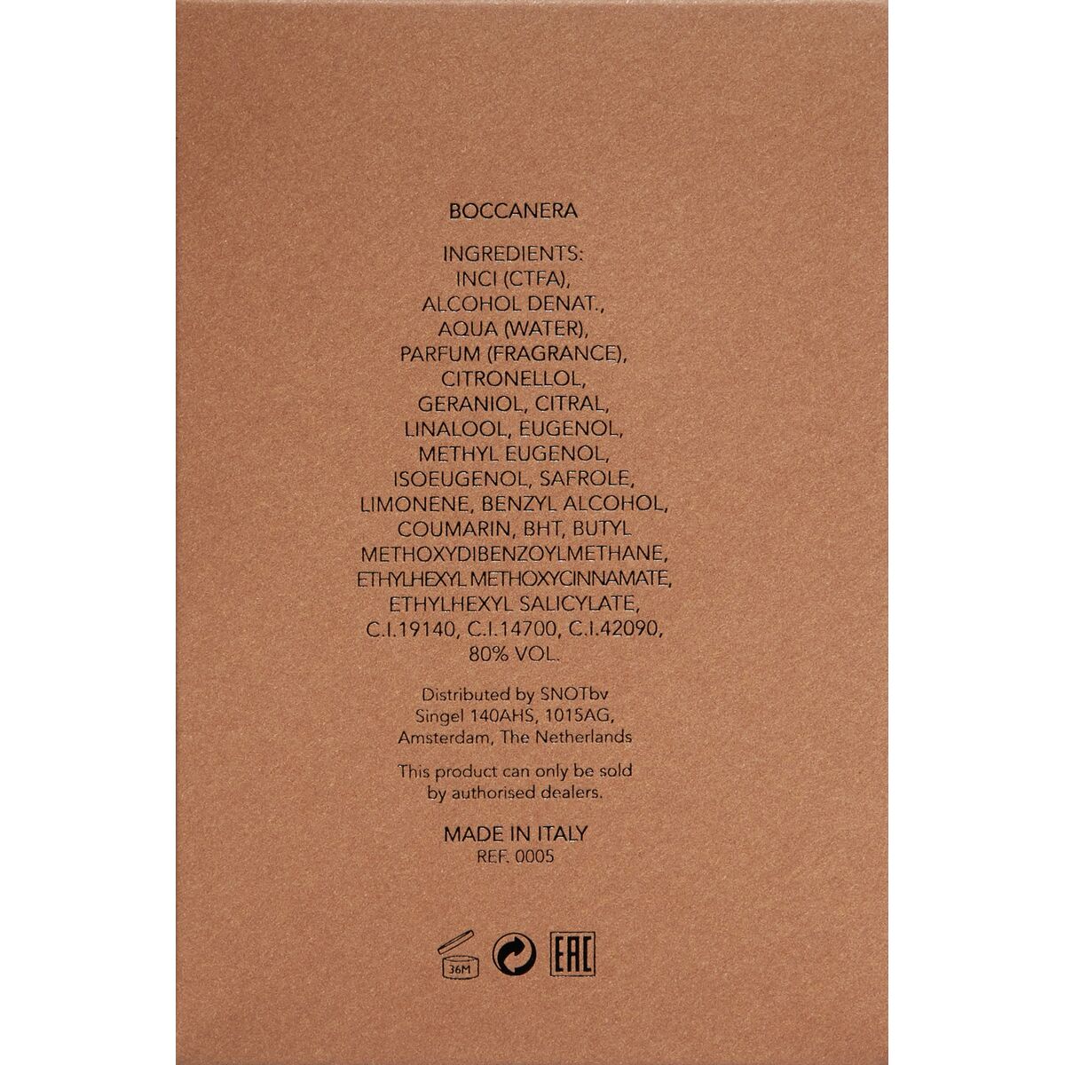 Unisex parfume Orto Parisi BOCCANERA 50 ml