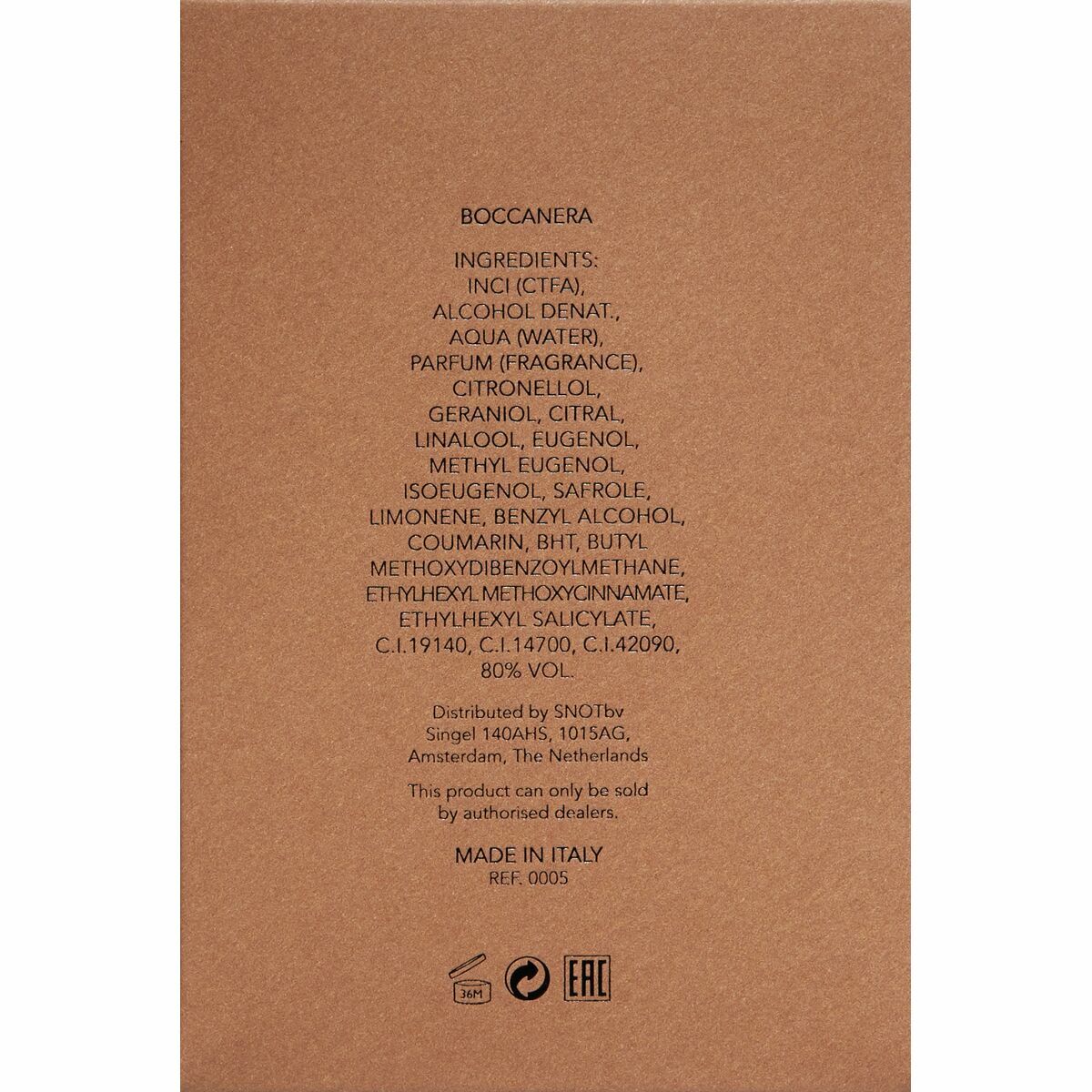 Unisex parfume Orto Parisi BOCCANERA 50 ml