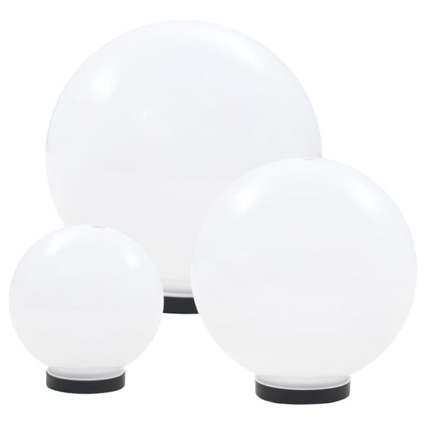 Led-Kuglelampesæt 3 Dele Kugleformet 20/30/40 Cm Pmma
