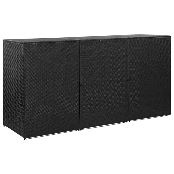 Tredobbelt Skraldespandsskjuler 229X78X120 Cm Polyrattan