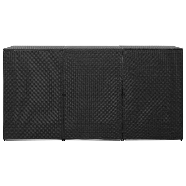 Tredobbelt Skraldespandsskjuler 229X78X120 Cm Polyrattan