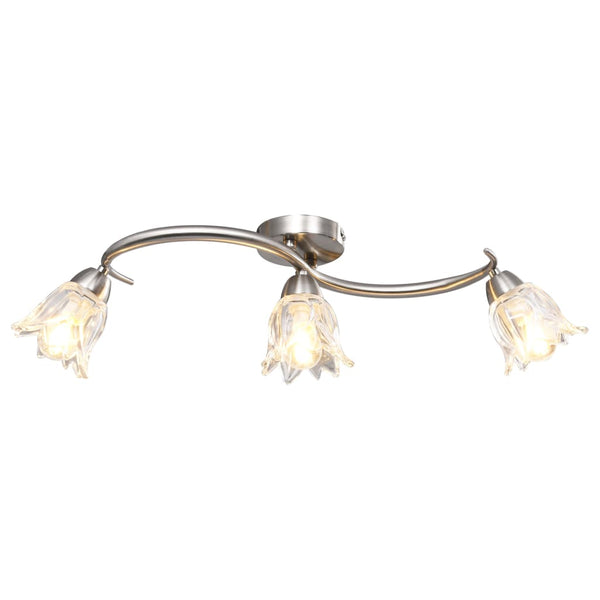 Loftlampe Transparente Glasskærme Til 3 E14-Pærer Form