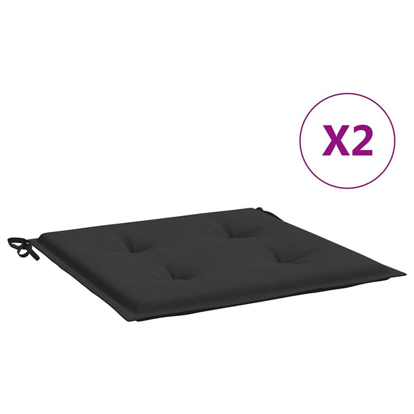 Hynder Til Havestol 2 Stk. 40X40X4 Cm Oxfordstof Sort
